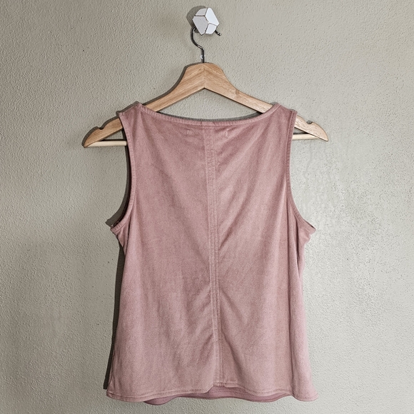 American Rag Faux Suede Pink Top, S - Picture 2 of 5